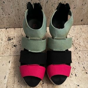 Philip Simin ‘Aedyn’ Wedge Sandal in multicolor